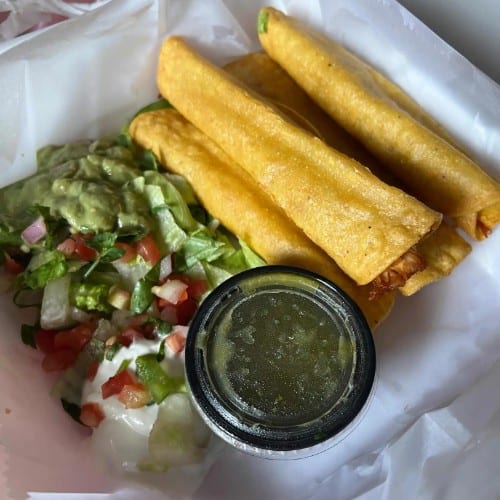 Flautas Mexicanas.